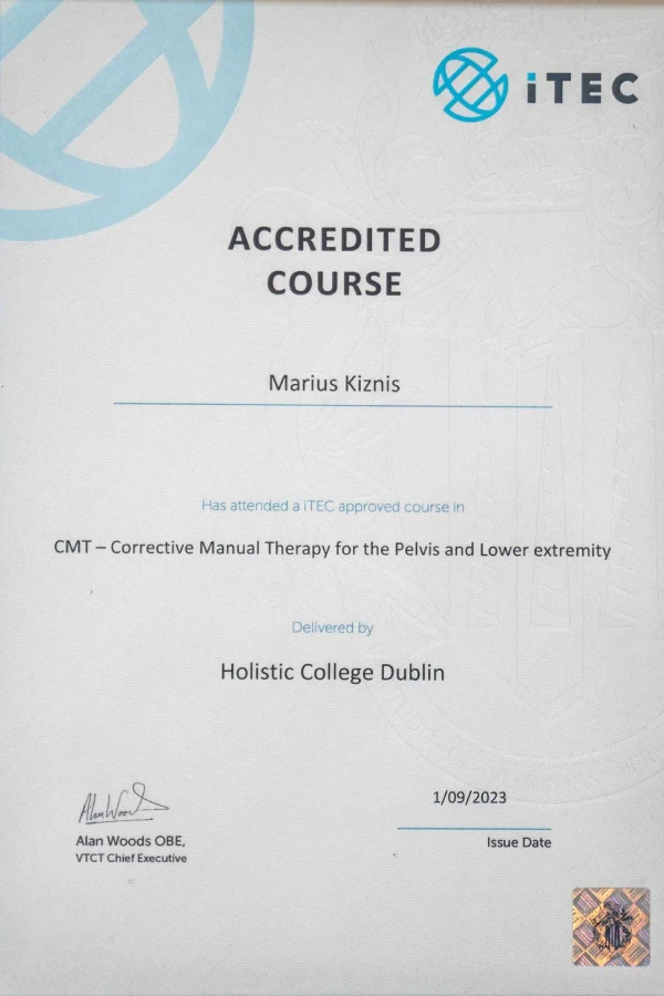 ITEC Certificate Marius Kiznis